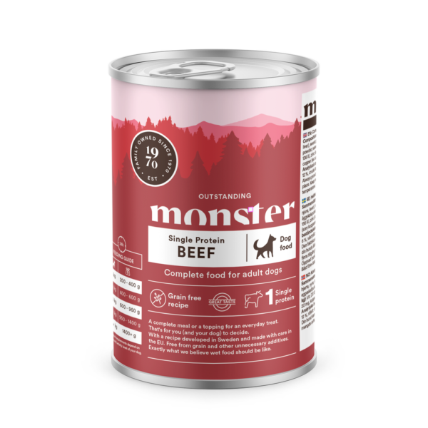 Monster Dog Adult Single Beef Burk 400 g